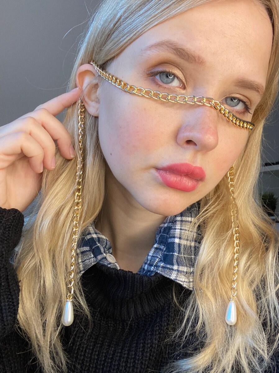 Face Chain Pendant Gold or Silver Face Chain Face Chain Etsy UK