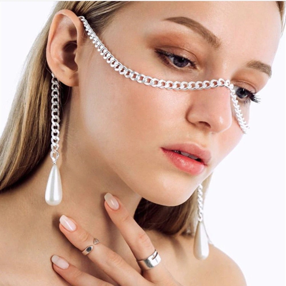 Face Chain Pendant Gold or Silver Face Chain Face Chain Etsy UK