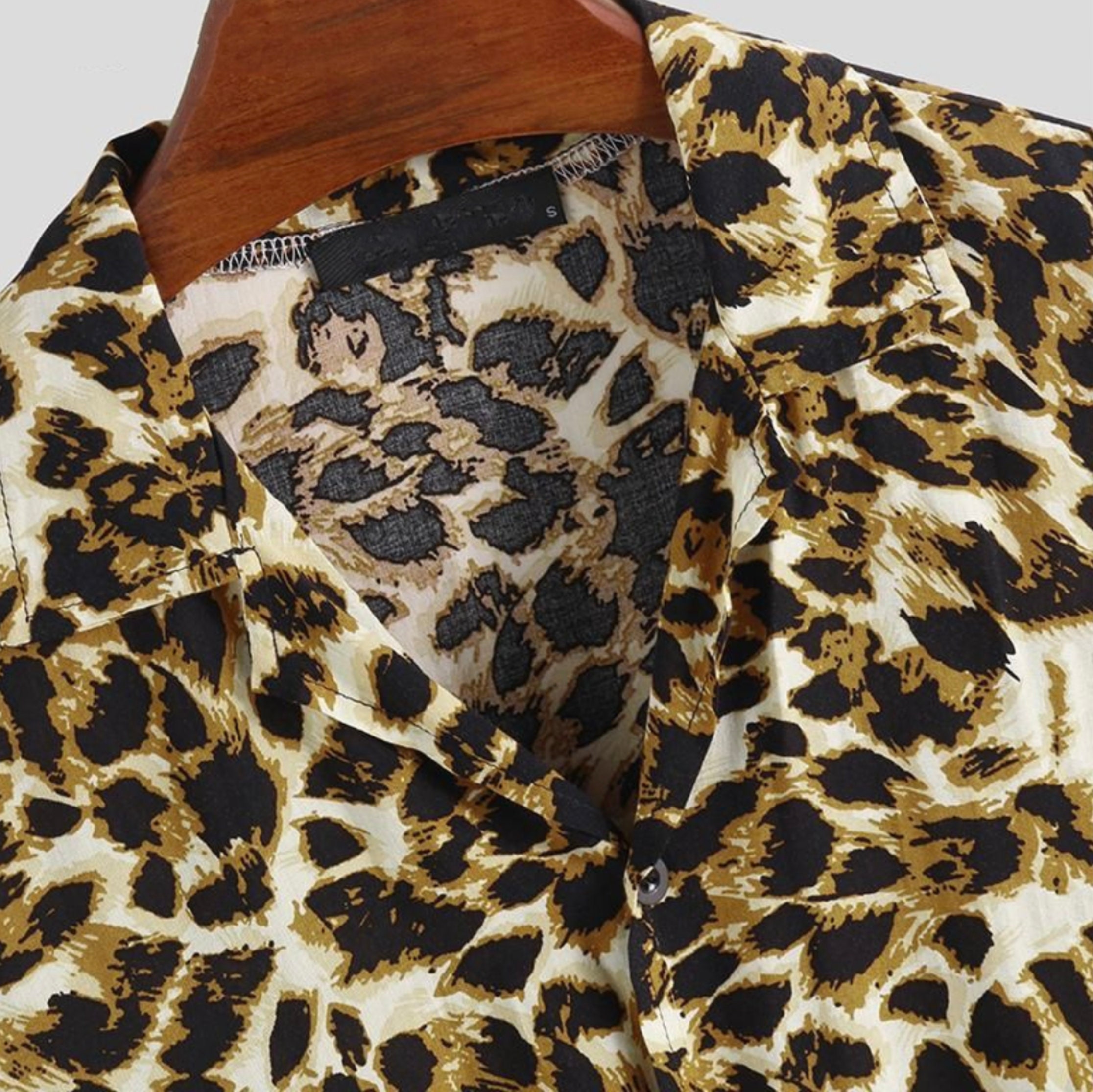 Leopard Print Button Down Short Sleeve Shirt Summer Shirt - Etsy