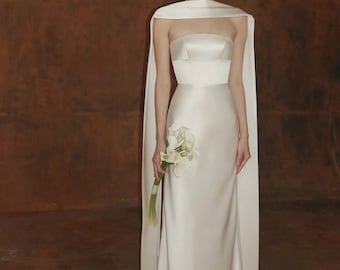 Ivory Dress - Maxi Dress - Bridesmaid Dresses - Silk Dress - Simple Wedding Dress - Engagement Dress - Slip Dress - Gift for her