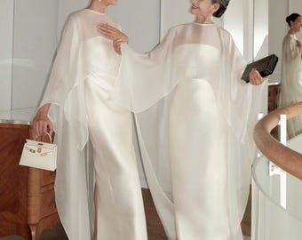 Ivory Dress - Maxi Dress - Bridesmaid Dresses - Silk Dress - Simple Wedding Dress - Engagement Dress - Slip Dress - Gift for her