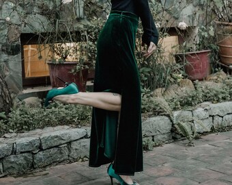 訳あり　enof velvet long skirt M ENOF 】Velvet Long Skirt M Maxi