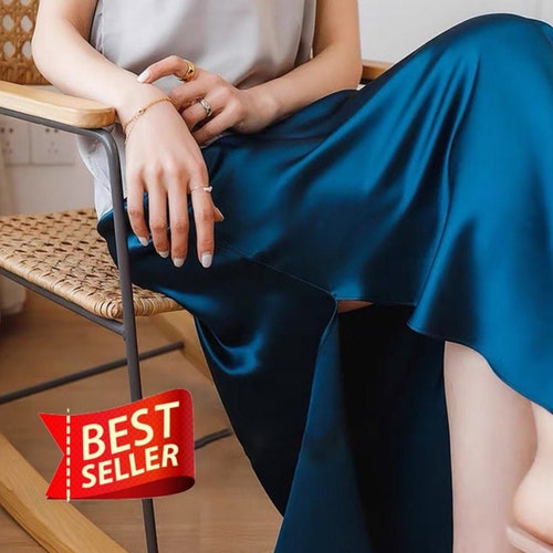 Silk skirt - Maxi Skirt - High waisted skirt - Summer Dress - Long Skirt - Summer Skirt - Midi Skirt - Silk Skirt Maxi - Gift for her