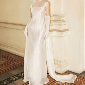 Ivory Dress - Maxi Dress - Bridesmaid Dresses - Silk Dress - Simple Wedding Dress - Engagement Dress - Slip Dress - Gift for her