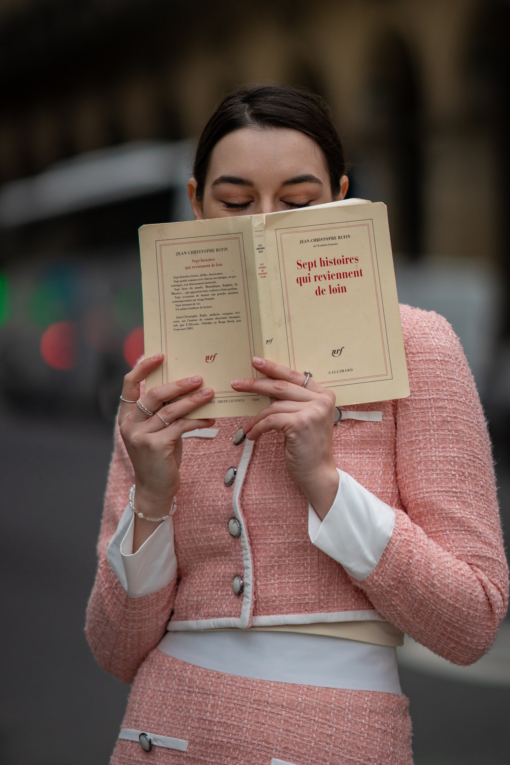 Women Tweed Jacket and Mini Skirt Set - Long Sleeve Blazer