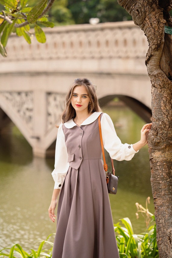Cotton Dress - Vintage Dress - Midi Dress - Over Size Dress - Gift for Her - Graduation Dress - Office Dress LAA205 - Etsy Canada Cotton Dress - Vintage Dress - Midi Dress - Over Size Dress - Gift for Her - Graduation Dress - Office Dress LAA205 - Etsy Canada