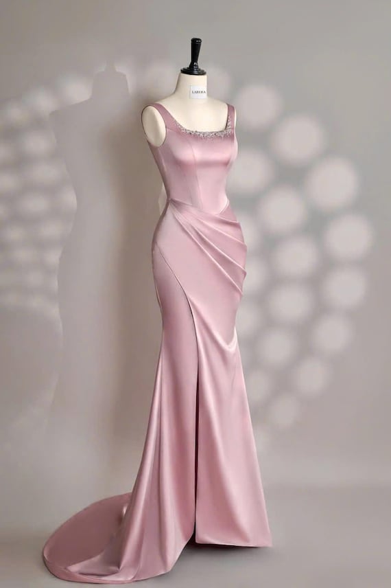 open lace back dress Elegant Lace Off Shoulder Pink Satin Wedding Dresses Ball Gowns main image 0