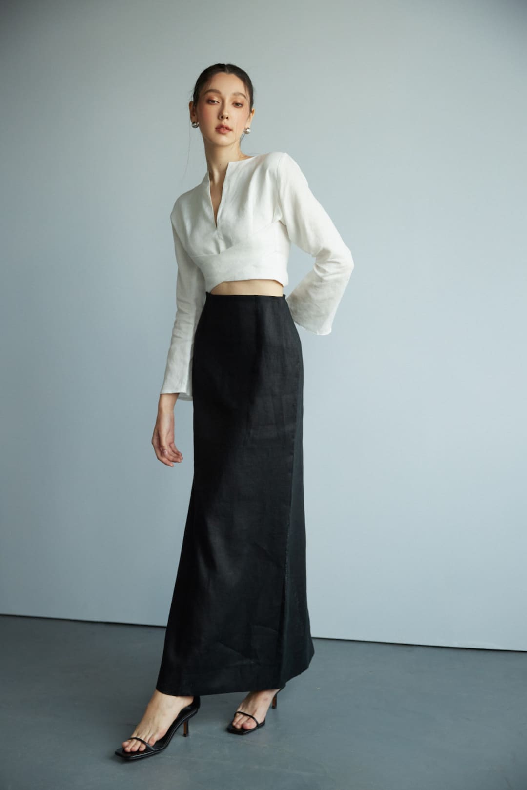 100% Premium Linen Skirt - Maxi Skirt - High Waisted Skirt - Long Skirt - Summer Skirt - Midi ...