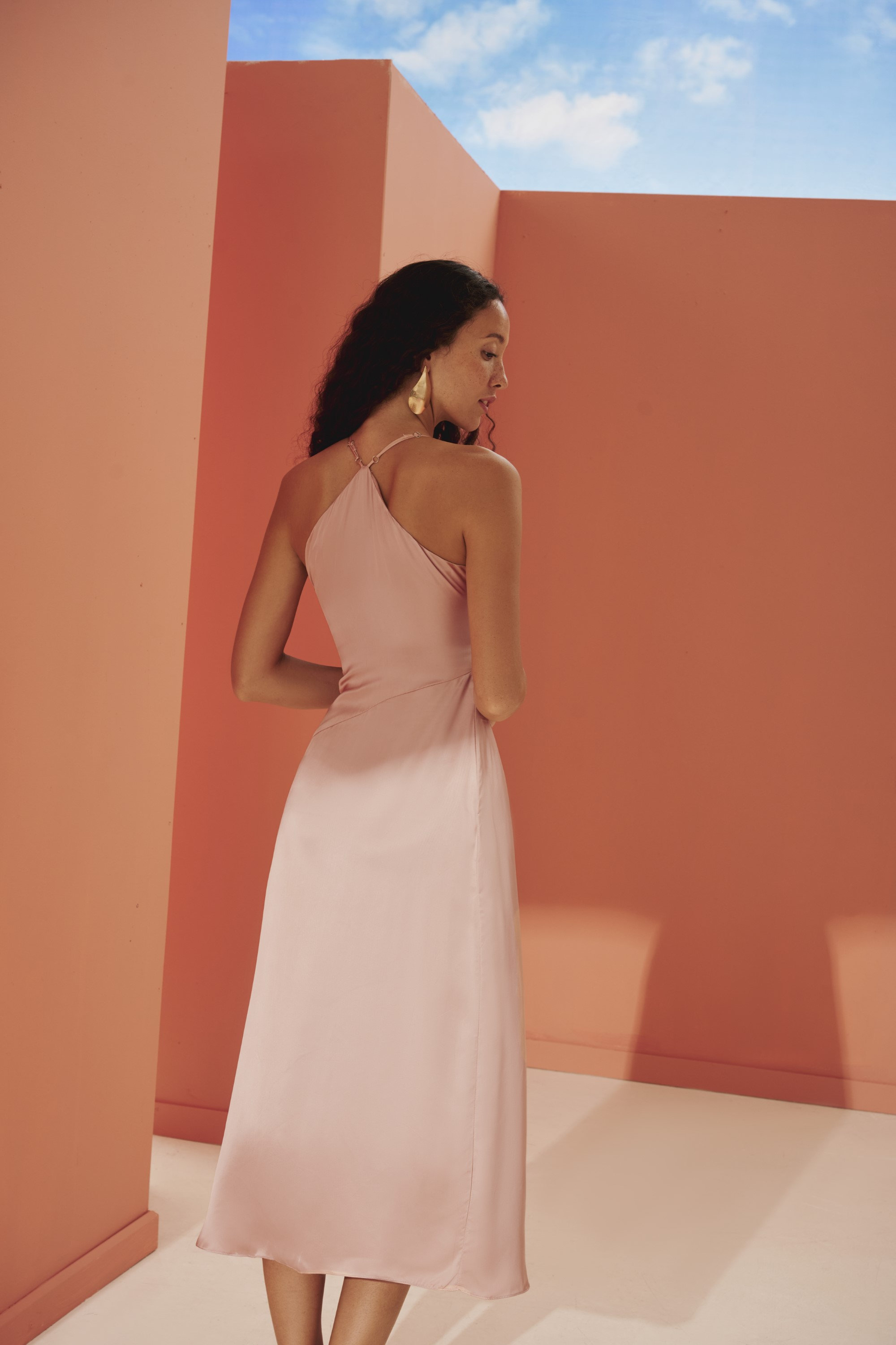 mulberry silk bridesmaid dress A-Line Chiffon Long Bridesmaid Dress With Slit in Mulberry, Mulberry / 8 main image 0