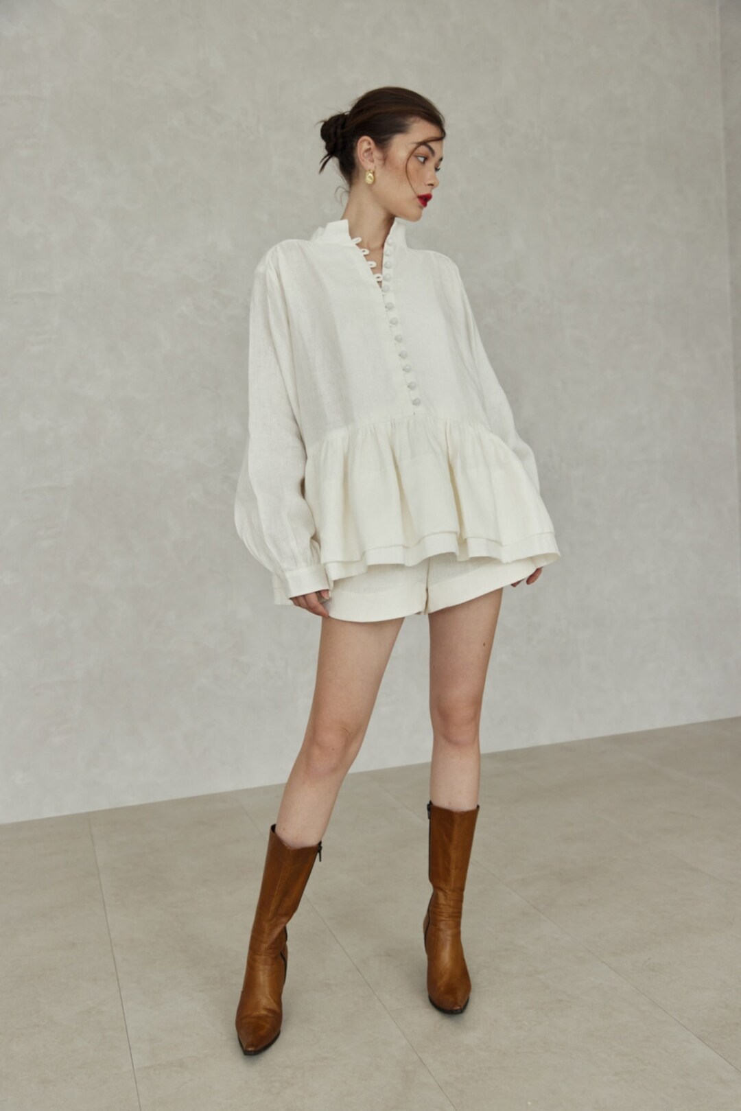 Long sleeve top Soft Linen main image 0