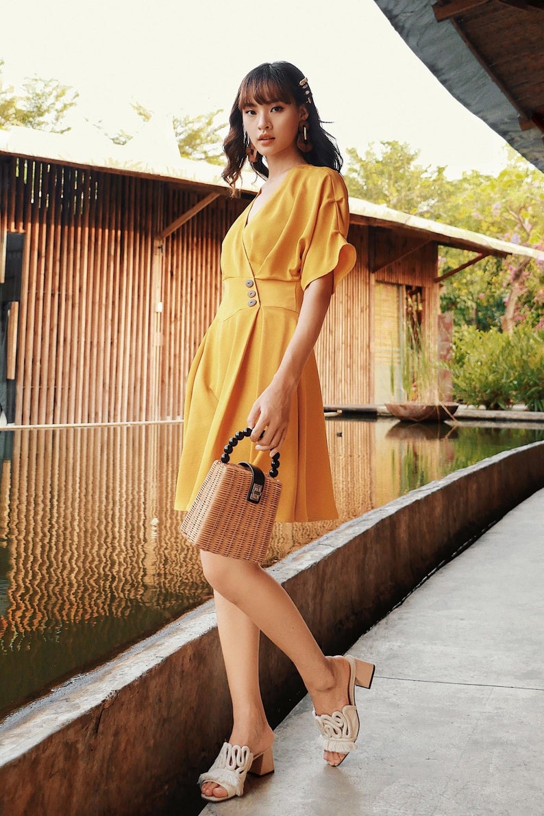 Silk dress  Mini Dress  Summer dress  Short dress image 6