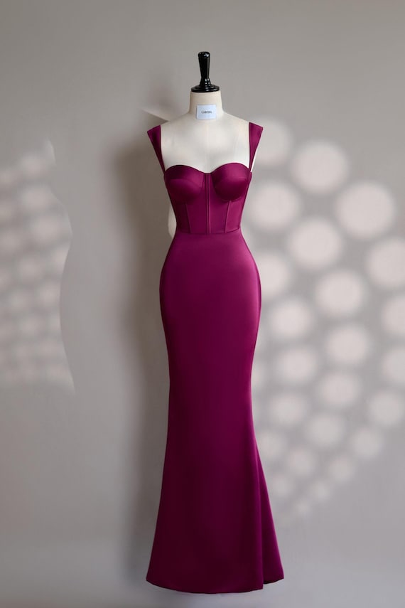 Pink Dress - Long Dress - Party Dress - Off The Shoulder Dress - Simple Wedding Dress - Gift For Her Engagement Dress - Gift For Bride