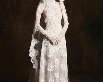 Ivory Dress - Maxi Dress - Bridesmaid Dresses - Lace Dress - Simple Wedding Dress - Engagement Dress - Slip Dress - Gift for her