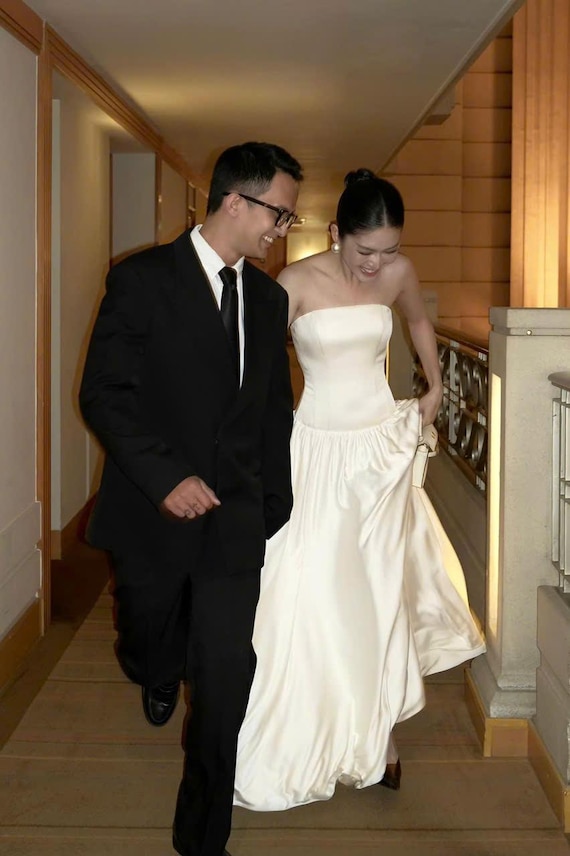 sachin and babi light blue dress White Engagement Party Dresses Ideas for Brides