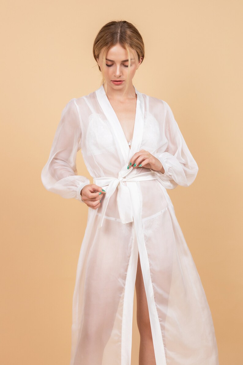 long chiffon robe