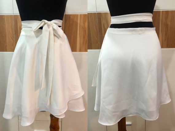 Ivory Silk Skirt High Waisted Skirt Mini Satin Skirt Silk Wrap Mini Skirt Summer Skirt Exaggerated Waist Tie Gift for Her LAA90 Etsy Canada