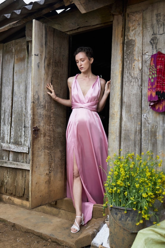 Multi Styles Silk Dress - Open Back Dress - Maxi Dress - Engagement Dress -  Bridesmaid Dresses - Prom Dress - Gift for Her LAA129 - Etsy