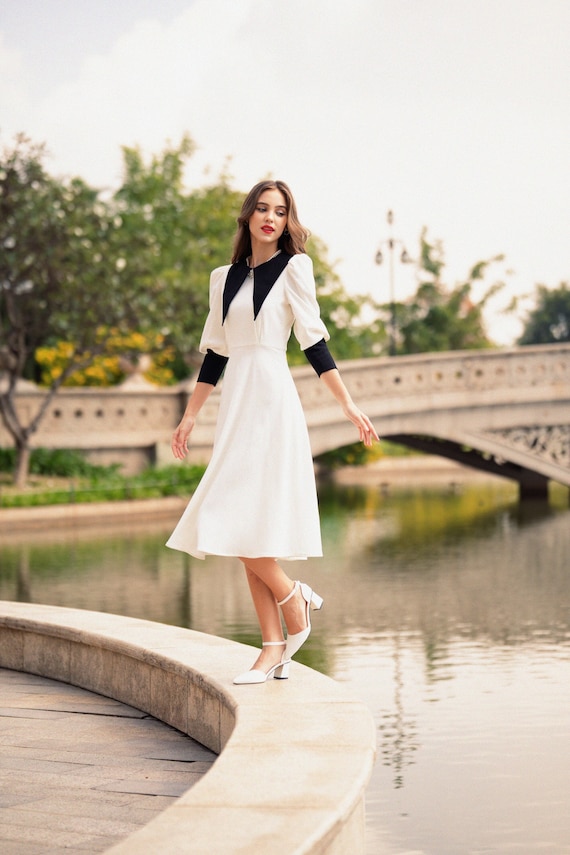 cute sweater dress near me White Knit Mini – Long Sleeve Bodycon Fit | Mabel Fitted bodice Color:Bouquet Betsy & Adam Lace-Inset pink Quinceanera dresses