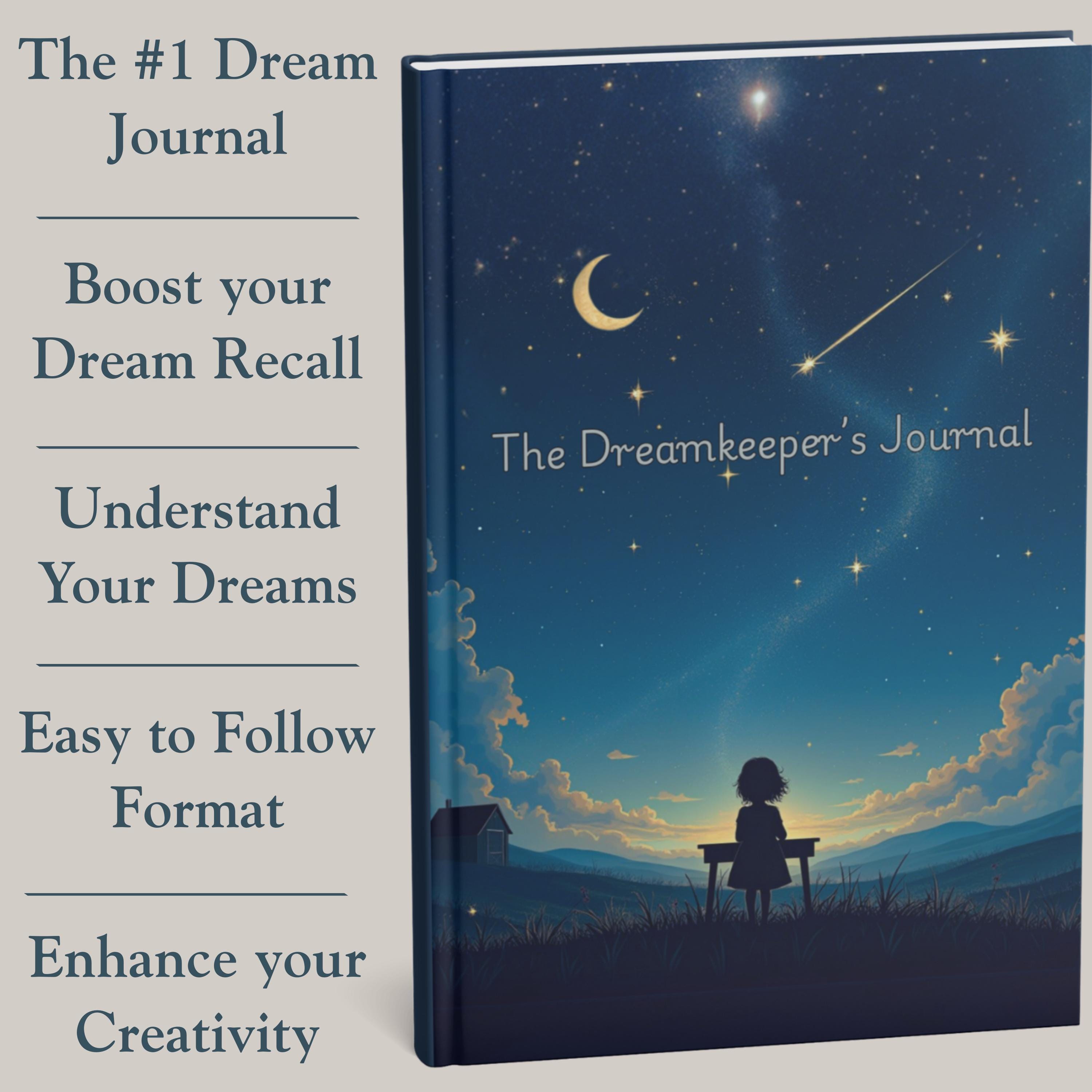 Guided Dream Journal with Interpretation Prompts – Dream Diary Notebook for Nightly Dreams & Self-Discovery - Dream journaling