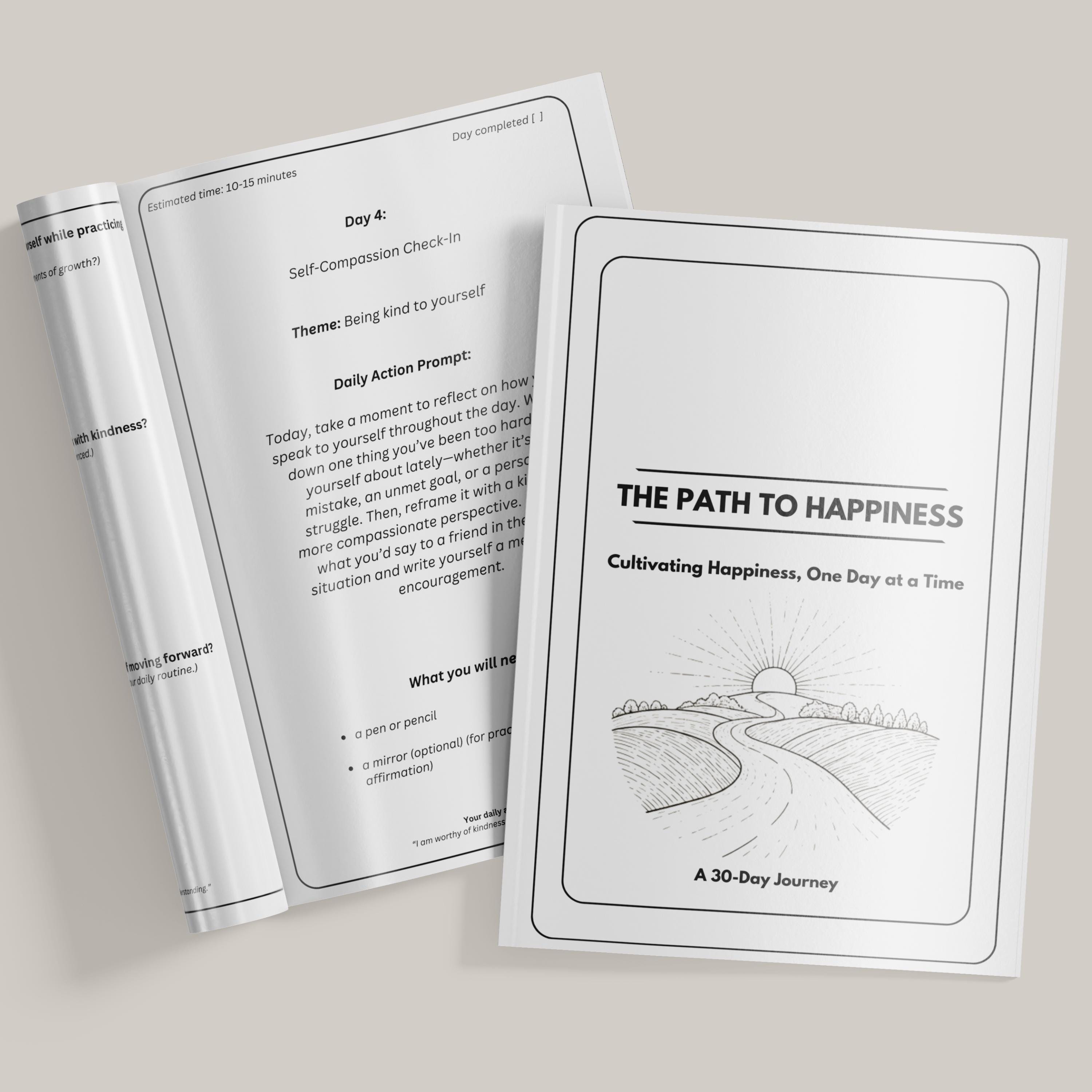 30日間ガイド付き幸福日記：日々の反省、マインドフルネスギフト