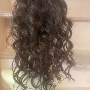 brown (4)  italian body wave hair Scrunchie in human hair mix with premium hair extensions ponytail 14inches