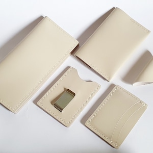 Portafoglio in pelle personalizzato, Custodia per passaporto, Portacarte, Portacarte con clip, Porta cuffie, Portamonete