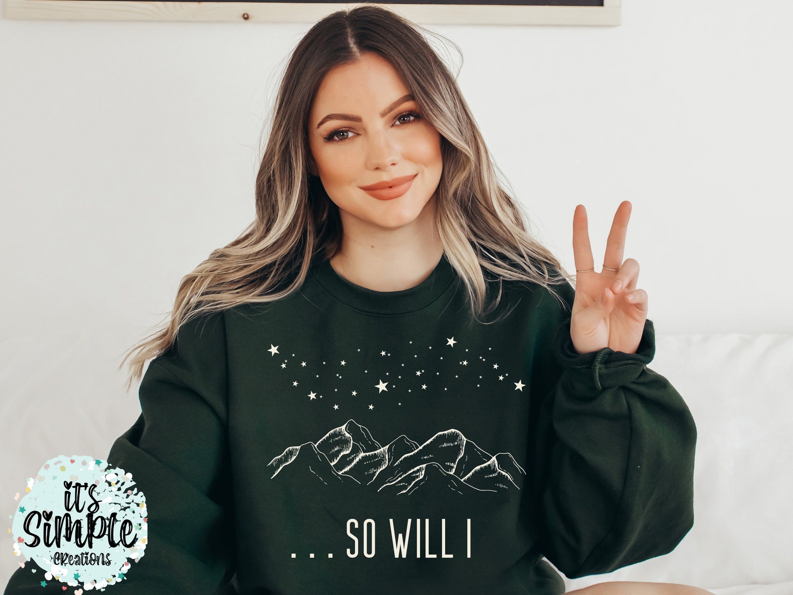 If the Stars Were Made to Worship so Will I Christian Sweatshirt Jesus