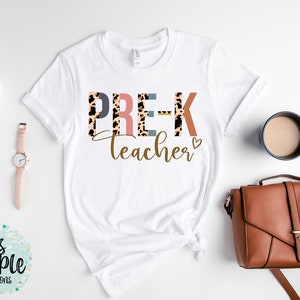Lehrer Shirt für Pre K Lehrer Leopard Pre-K Lehrer Shirt Lehrer Geschenk Pre K Leopard Lehrer T Shirt Pre K Geschenk für neue LehrerPre K Shirt