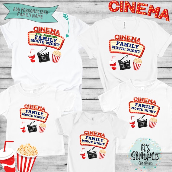 Personalized Family Movie Night Shirt Matching Tee Mommy Etsy