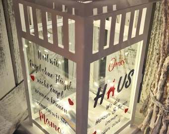 Geschenk für Mama & Oma Laterne personalisiert mit Spruch | Muttertagsgeschenk Mama| Geburtstagsgeschenk Oma|Weihnachtsgeschenk Familie Deko