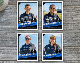 SpaceX Inspiration4 Crew Collectors Baseball Card Set of 4