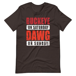 Ohio State Buckeyes samedi Cleveland Browns Dawg dimanche T-Shirt