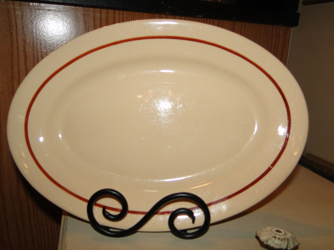 Buffalo China Platter/Mid Century China Dishes/Brown Stone Etsy