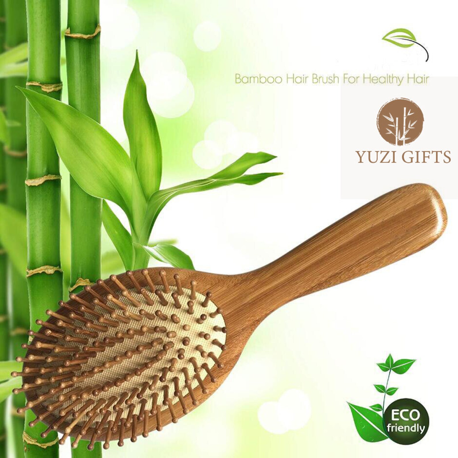 Premium Wooden Bamboo Hair Brush hairbrush Prevent Hair Loss Etsy