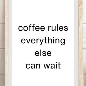 コーヒーが全て、他は後回し！面白いコーヒーバーの印刷物