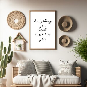 Inspiring Printable: 'Everything You Need Is Within You' - Motivational Quote Download