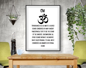 Meaning of OM Print: Inspirational Quote Wall Art (Digital Download)