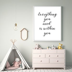 Inspiring Printable: 'Everything You Need Is Within You' - Motivational Quote Download