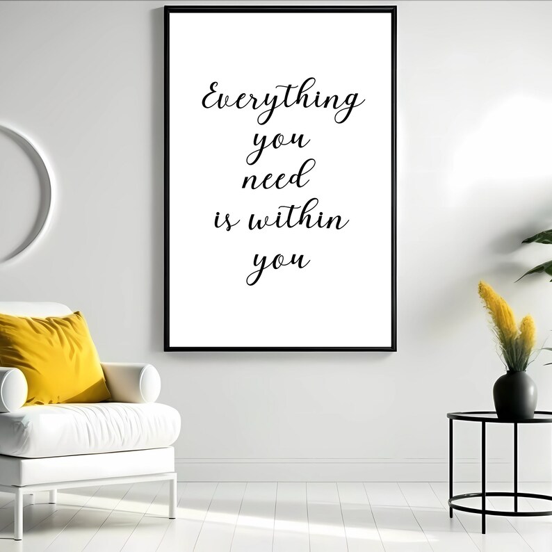 Inspiring Printable: 'Everything You Need Is Within You' - Motivational Quote Download