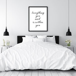 Inspiring Printable: 'Everything You Need Is Within You' - Motivational Quote Download