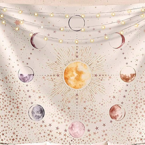 Pink Ocean Tapestryjapanese Waves Tapestrytapestry Wall Etsy