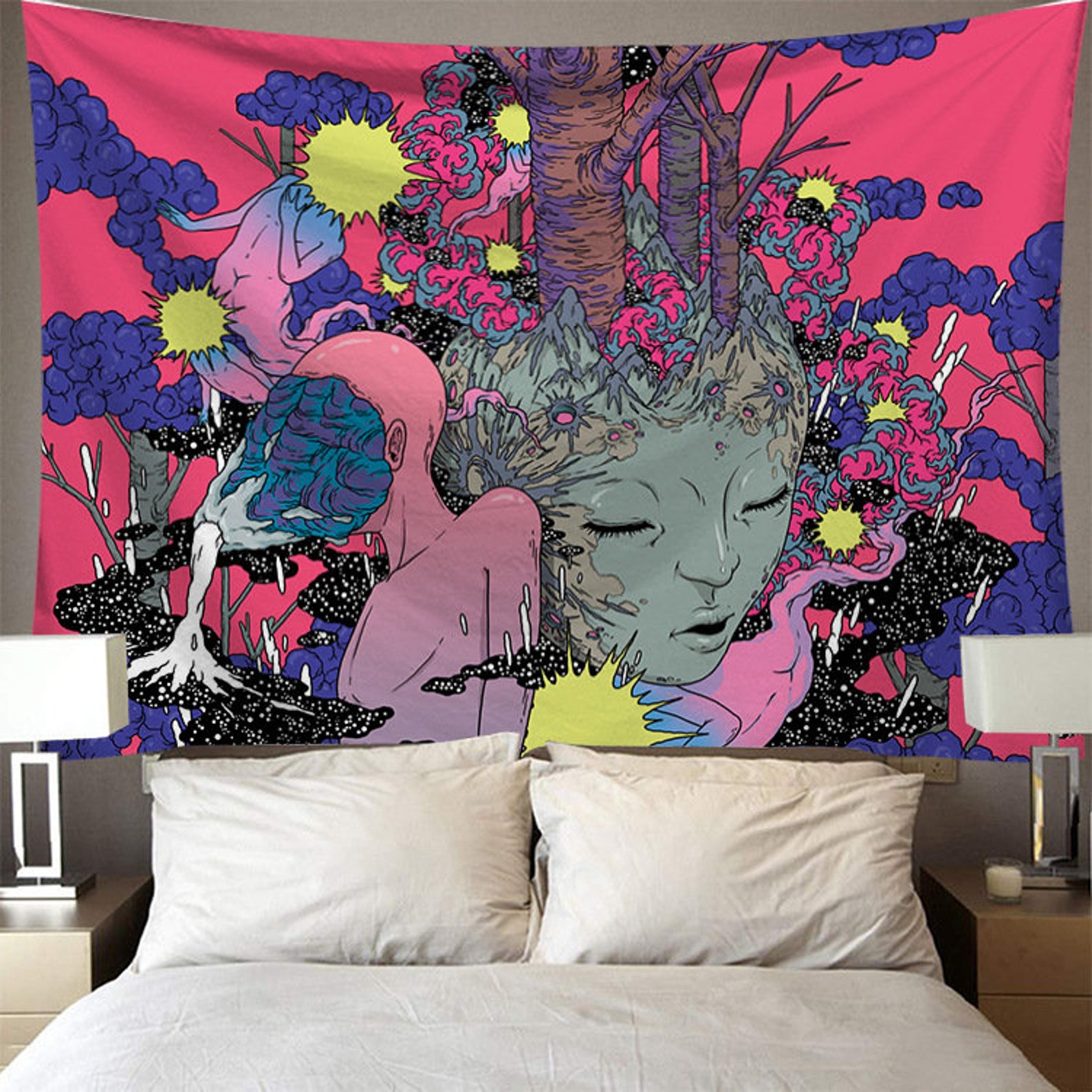 Butterfly Tapestry Wall hanging Psychedelic TapestryColorful Etsy