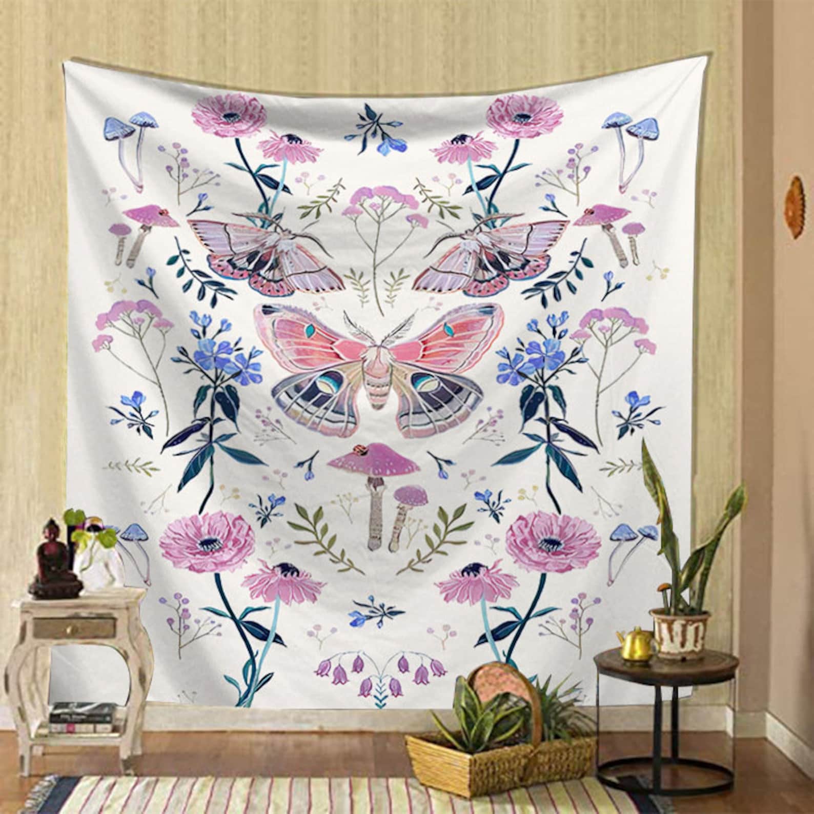 Butterfly Tapestry Wall hanging Psychedelic TapestryColorful Etsy