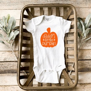 Daddy's Little Pumpkin Onesie®, October Baby Onesie®, Autumn Onesie®, Halloween Onesie®, Baby Shower Gift Onesie®, Cute New Baby Gift