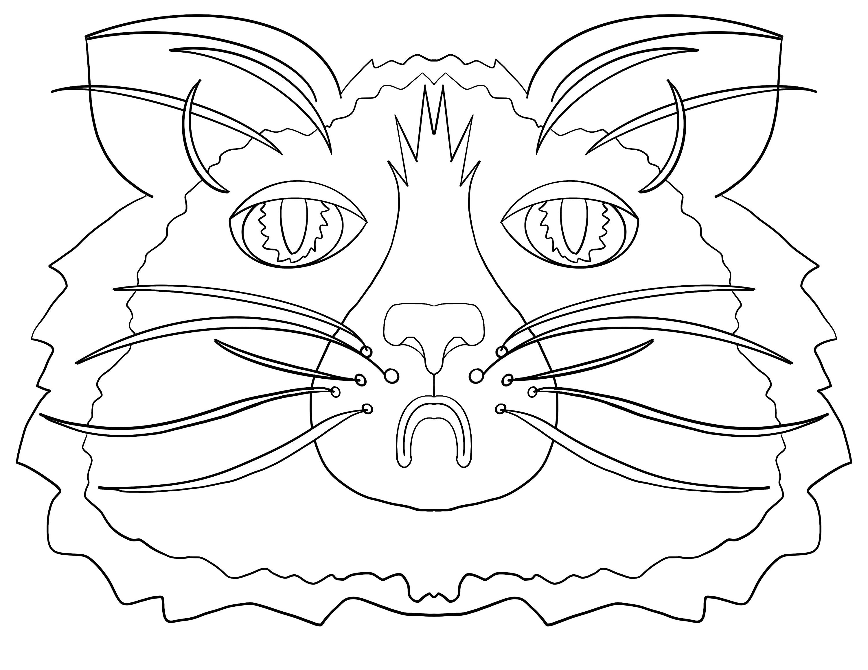 Cat Coloring Page | Etsy