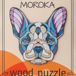 French bulldog jigsaw puzzle, Wooden dog puzzle, Wood jigsaw puzzle for kids, Puzzle for adult, Animal lover gift, Zoo puzzle, Bulldog gifts