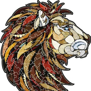 Wooden Jigsaw PuzzleLion Wooden Puzzles Lion Lover Gift