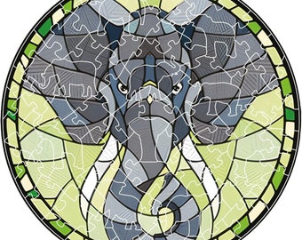 Rompecabezas de elefante, rompecabezas de madera difícil para adultos, regalo para amantes de los elefantes, rompecabezas de animales de madera, juego para familias