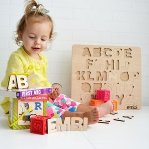 Educational Alphabet Letters Puzzle, Toddler ABC Puzzle Toy, Color Your ...