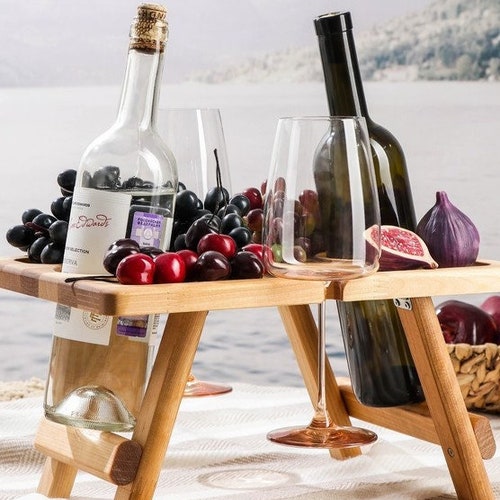 Custom Wine Table Folding Wine Table Fold Picnic Table Etsy
